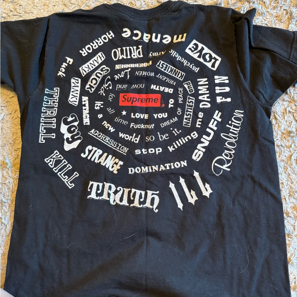 Supreme Black Cotton Tee